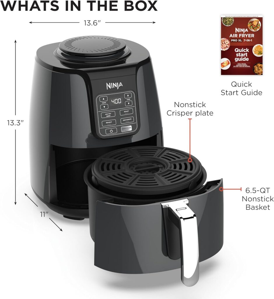Ninja AF101 Air Fryer dimensions